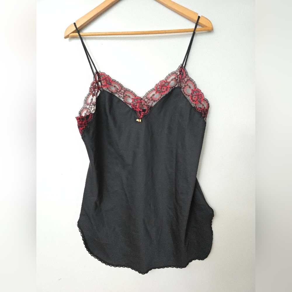 Vtg International Boutique Undercover Wear Black Red Lace Valentines Vampy Dark